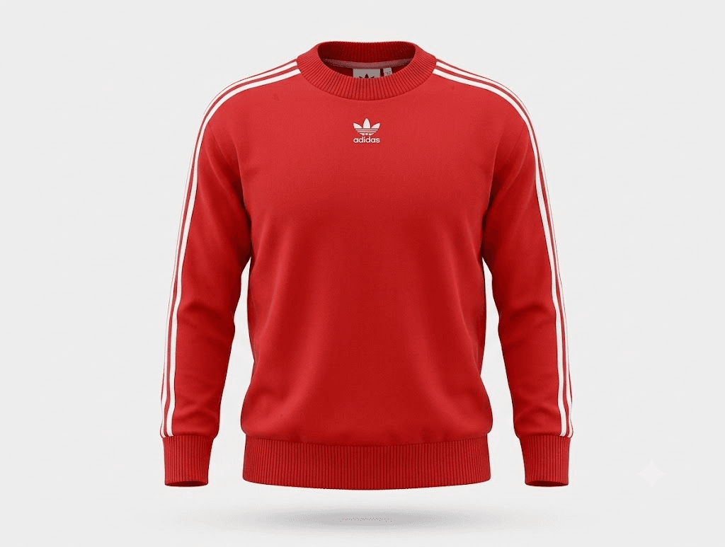 Bluză Sport Damă Adidas 3-Stripes Roșie / Logo Central